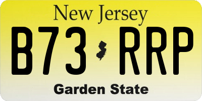 NJ license plate B73RRP