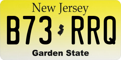 NJ license plate B73RRQ