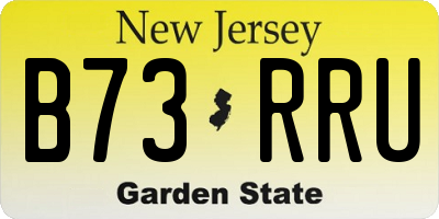 NJ license plate B73RRU