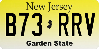 NJ license plate B73RRV