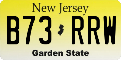 NJ license plate B73RRW