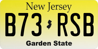 NJ license plate B73RSB