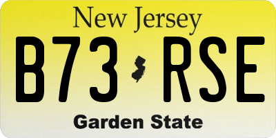 NJ license plate B73RSE