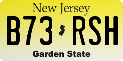 NJ license plate B73RSH