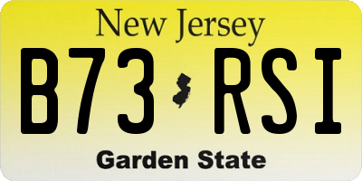 NJ license plate B73RSI