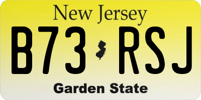 NJ license plate B73RSJ