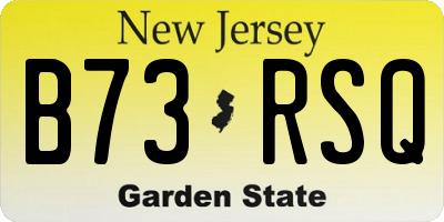NJ license plate B73RSQ