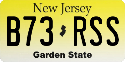 NJ license plate B73RSS