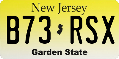 NJ license plate B73RSX