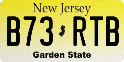 NJ license plate B73RTB
