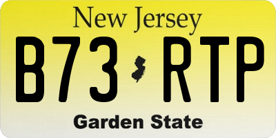 NJ license plate B73RTP