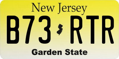 NJ license plate B73RTR