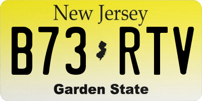 NJ license plate B73RTV