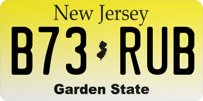 NJ license plate B73RUB