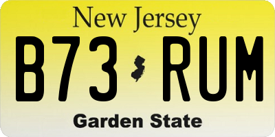 NJ license plate B73RUM
