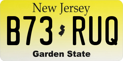 NJ license plate B73RUQ