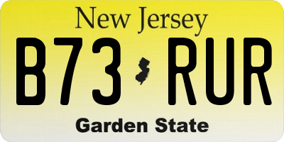 NJ license plate B73RUR