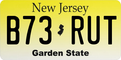 NJ license plate B73RUT