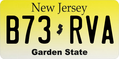 NJ license plate B73RVA