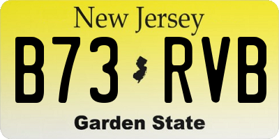 NJ license plate B73RVB