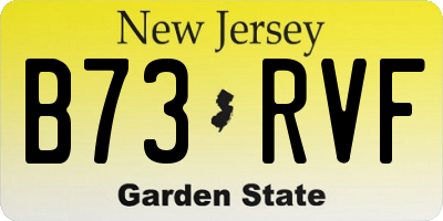 NJ license plate B73RVF