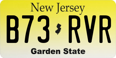 NJ license plate B73RVR