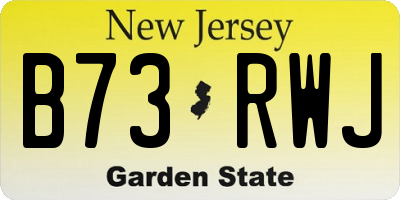 NJ license plate B73RWJ