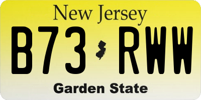 NJ license plate B73RWW