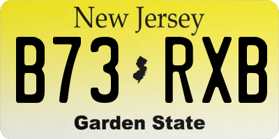 NJ license plate B73RXB