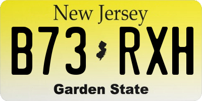 NJ license plate B73RXH
