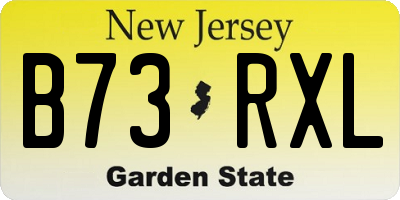 NJ license plate B73RXL