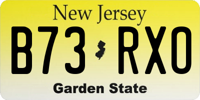 NJ license plate B73RXO