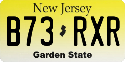 NJ license plate B73RXR