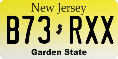 NJ license plate B73RXX