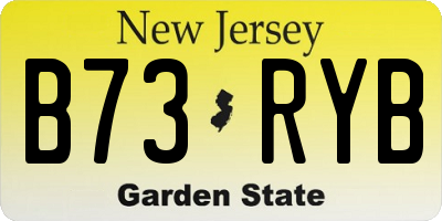 NJ license plate B73RYB