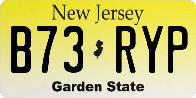 NJ license plate B73RYP