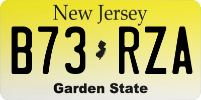 NJ license plate B73RZA