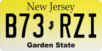 NJ license plate B73RZI
