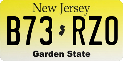 NJ license plate B73RZO