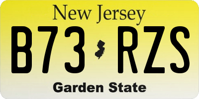 NJ license plate B73RZS