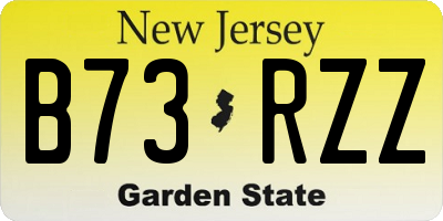 NJ license plate B73RZZ