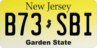 NJ license plate B73SBI