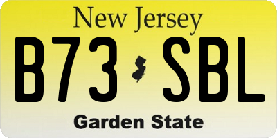 NJ license plate B73SBL