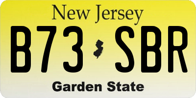 NJ license plate B73SBR