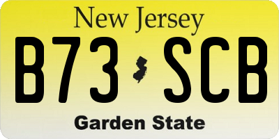 NJ license plate B73SCB