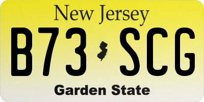 NJ license plate B73SCG