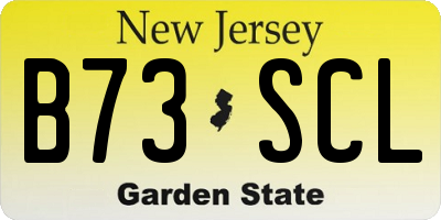 NJ license plate B73SCL