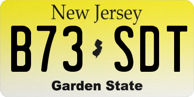 NJ license plate B73SDT