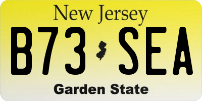 NJ license plate B73SEA