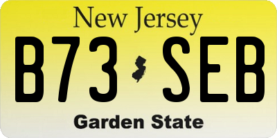 NJ license plate B73SEB